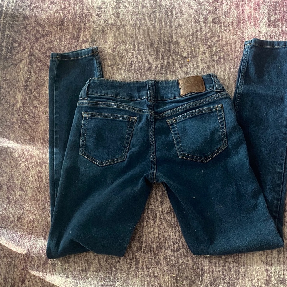 Paris Blues Dark Blue Low Ris Skinny Jeans 5 - Picture 9 of 11